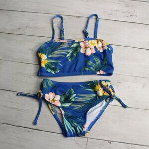 Shein Baby Girl Bikini Swimsuit Set Size 3-6 Months 2 Pc Tropical Floral
